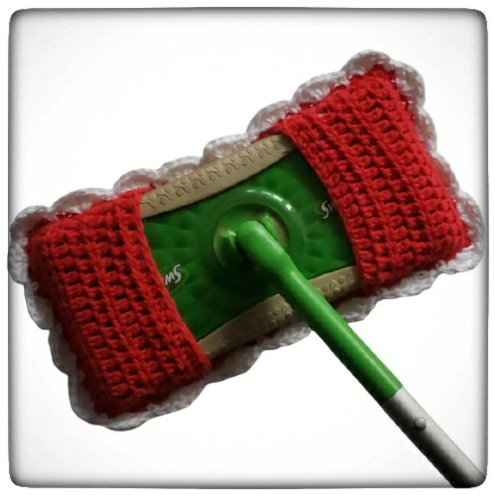 Handmade Reuseable Kitchen Cleaner Mop Cover-Red and White